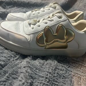Disney white and gold women’s sneakers